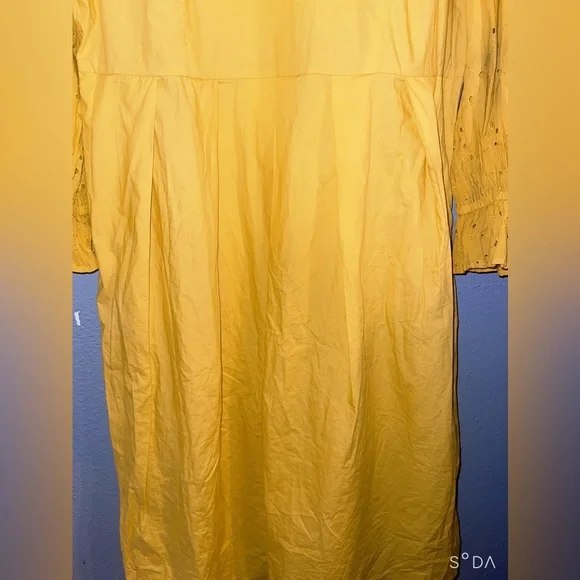 Who what wear yellow dress size X-Large leave has handmade flower not new long. - Picture 9 of 12